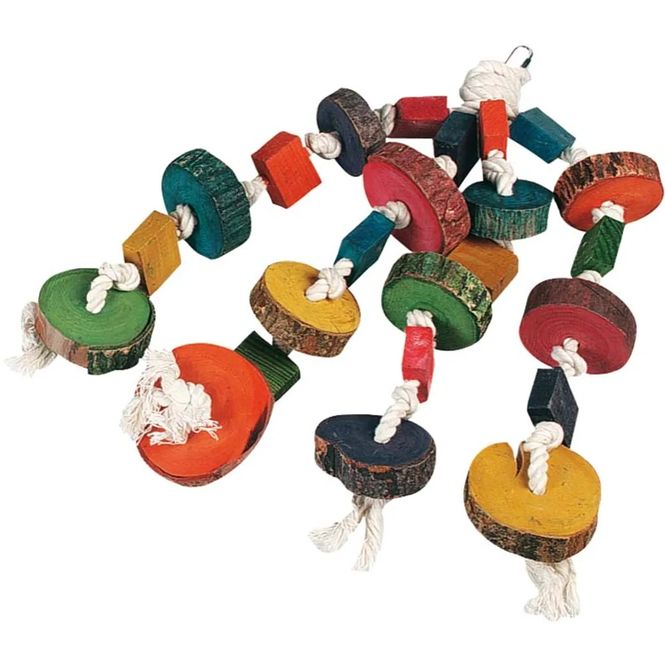 Hovedbilde Fågelleksak Papegojhanger W/beads 4 Ropes55x14cm